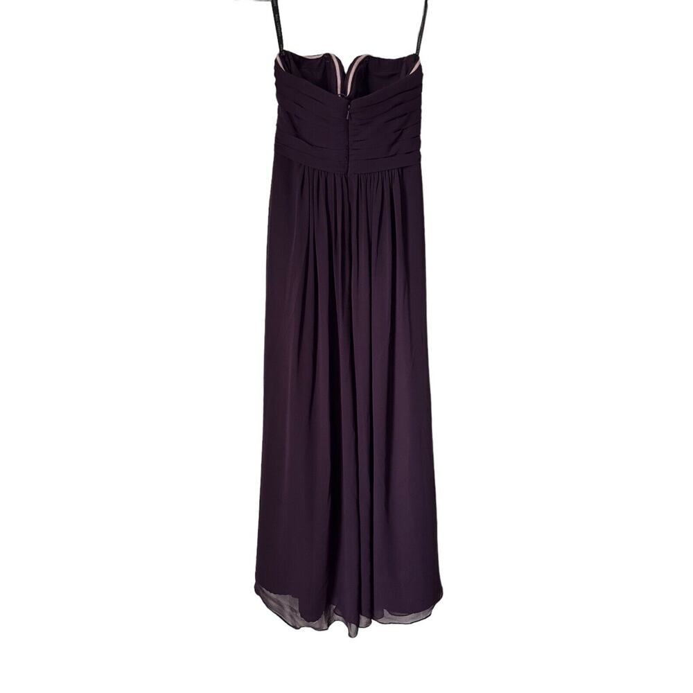 Bill Levkoff Dress Size 12 Chiffon Strapless Bridesmaid Evening Gown Formal Prom - Picture 4 of 9